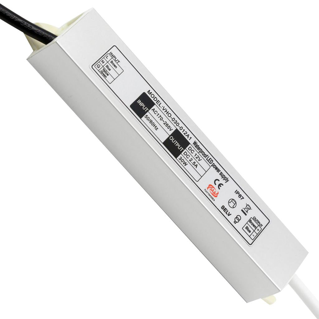 IP67 12V 2.5A 30W Waterproof Electronic LED Driver Transformer Power Supply 