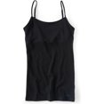 thumbnail image 1 of Aeropostale Camiseta sin mangas con tirantes finos de color sólido para mujer, negro, XS, 1 of 1