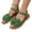 Green, variant on hoksml Women's Bow Decor Flat Sandals Elastic Ankle Strap Open Toe Summer Casual Dressy Shoes