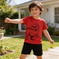 thumbnail image 2 of AWZXDE Summer Boys Beach Lightweight Mesh Tee And Shorts Set Playwear For 4-12 Years Outdoor Casual Kids Ensemble Red，13-14 Years, 2 of 7