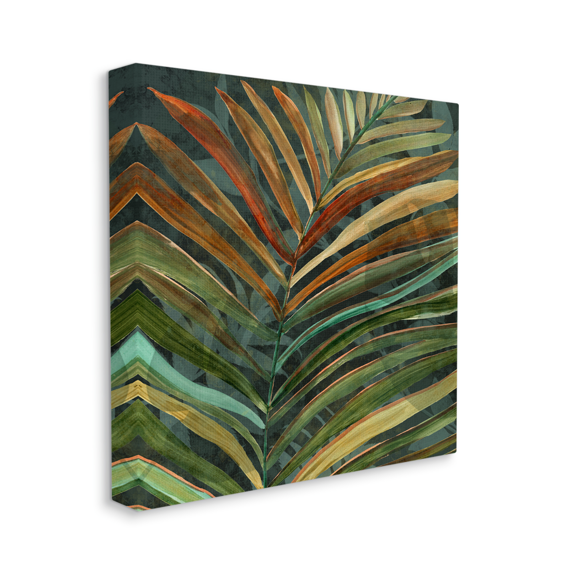 Stupell Industries Muted Botanical Leaf Botanical & Floral Painting Gallery Wrapped Canvas Print Wall Art, 36 x 36