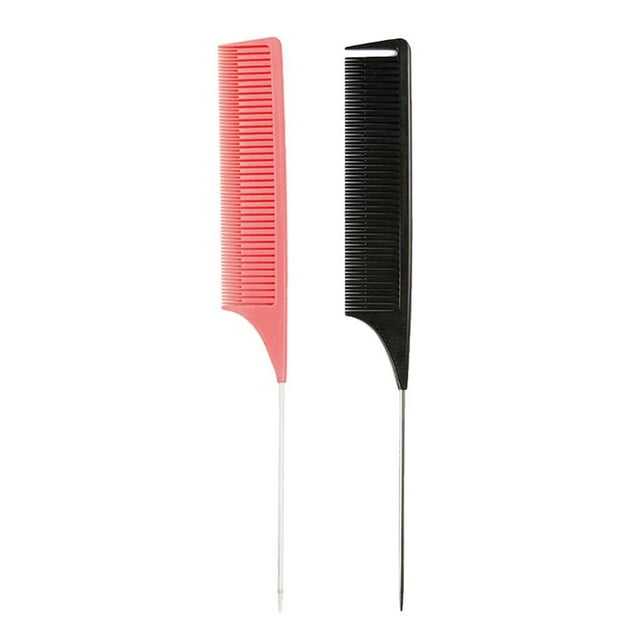 2 Paquetes de Tejido Fino Yinane Peine para Resaltar el Cabello con Dientes Finos