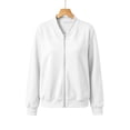 thumbnail image 6 of Women's Bomber Jacket, Zip-up Casual Coat, Ribbed Collar Outerwear, Spring Fall Lightweight Jacket, Sporty Baseball Style Top, Long Sleeve Track Jacket with Pockets., 6 of 7