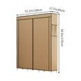 thumbnail image 3 of Hauiodp Portable Closet Organizers, Closet Wardrobe for Hanging Clothes Closet with Cover, Sturdy Free Standing Closet for Bedroom, Simple Wardrobe for Hanging Clothes, 3 of 6