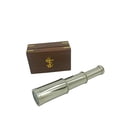 thumbnail image 1 of INDIA OVERSEAS TRADING CORP SP 48256 Chrome Pullout 6" Brass Telescope with Box, 1 of 4