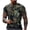 Dark Green #34, variant on Mens Camo Shirt Camouflage Short Sleeve Athletic T Shirts Crew Neck Cotton Basic Work Out Tops Musle Lightweight Tees Khaki 6XL