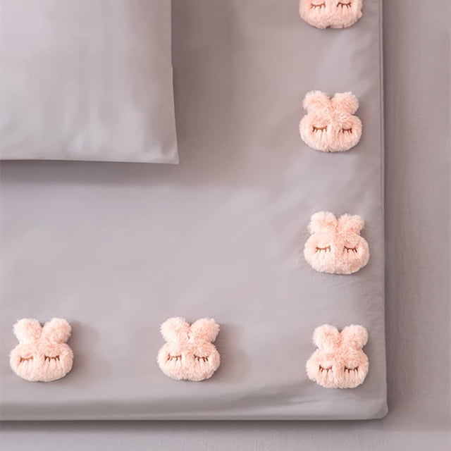 Clips para edredón, 6 uds., alfileres para funda de edredón de conejo de algodón, edredones antideslizantes, fijador de edredón, sujetadores de edredón, pinzas anti-, rosa
