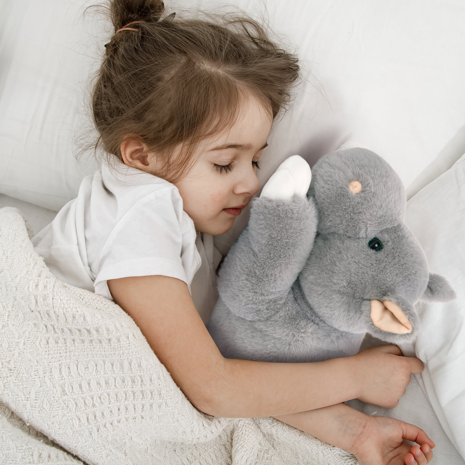 MorisMos 5Pcs Hippo Stuffed Animals Set, 16'' Large Stuffed Hippo Plush with 4 Cute Babies