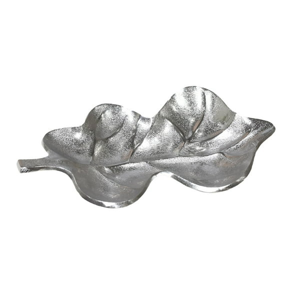 HANDMADE ECO-FRIENDLY 100% ALUMINUM TRADITIONAL PATTERN SILVER DECORATIVE TRAYS- 4.72'' x 3.54'' x 0.78'' SIZE, SILVER COLOR, TRADITIONAL DESIGN, DECORATIVE TRAYS BBH HOMES