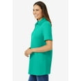 thumbnail image 3 of Woman Within Plus Size Perfect Short-Sleeve Polo Shirt, 3 of 6