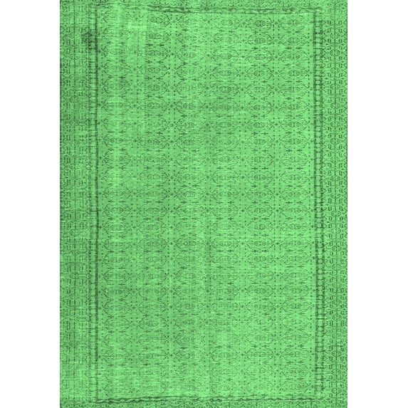 Ahgly Company Indoor Rectangle Persian Emerald Green Bohemian Area Rugs, 2' x 5'