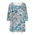 thumbnail image 7 of White 3/4 Sleeve Tops for Women Dressy Womens Graphic Tees Short Sleeve Summer Tops Workout Crop T Shirts for Women Loose Fit Plus Size Shirt Dresses for Curvy Women orders placed, 7 of 7