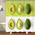 thumbnail image 2 of Avocado Shower Curtain Avocado Fabric Bathroom Shower Curtains Cute Avocado Bathroom Curtains Fruit Curtains Green Waterproof, 2 of 7