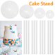 thumbnail image 1 of Soporte de pastel Torre de postre de varios niveles Soportes de plato de pastel reutilizables con 12 pilares de plástico Decoración 4/6/8/10 pulgadas Muyoka Hogar, 1 of 6
