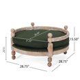 thumbnail image 6 of Noble House Rex Fabric and Wood Frame Medium Pet Bed, Pine and Antique Natural, 6 of 8