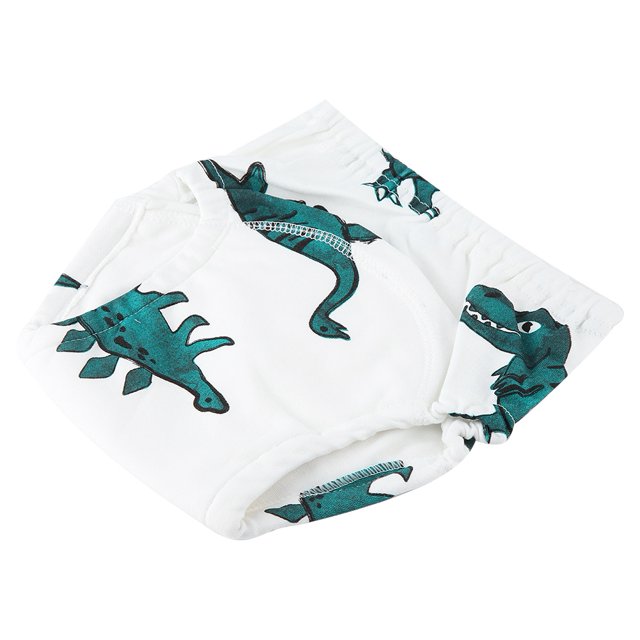 Pantalones de entrenamiento para bebé, patrón de dinosaurio de dibujos animados, pantalones de entrenamiento impermeables para bebé, ropa interior impermeable para pañales, características líderes en su clase