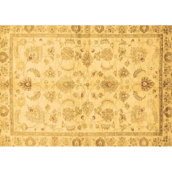 Ahgly Company Indoor Rectangle Oriental Brown Traditional Area Rugs, 7' x 9'