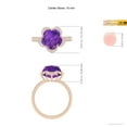 thumbnail image 3 of ANGARA Natural Five-Petal Flower 3.7 ct Amethyst Backset Ring with Diamonds in 14K Rose Gold for Women (Size-10mm) | February Birthstone, Anniversary, Jewelry Gift for Women | Natural Amethyst Ring, 3 of 8