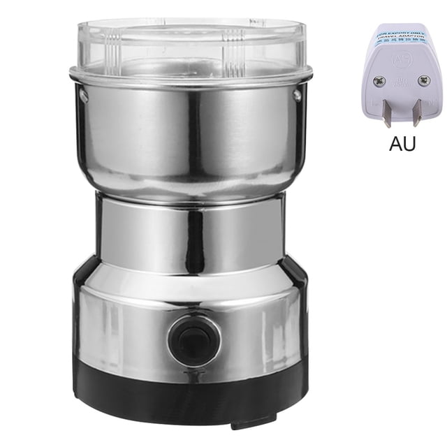 Molinillo de café eléctrico 220 V molinillo de nuez en polvo molinillo de frijoles de especias para el hogar de acero inoxidable, enchufe AU Inevent HA004650-04