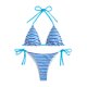 thumbnail image 1 of Guardurnaity de niña con top triangular y cuello halter, braguita estampada, traje de baño de piezas. Tejido suave, perfecto para viajar. conjuntos de ropa Rayas azules XS, 1 of 6