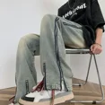 thumbnail image 5 of Pantalones punk con bolsillos, pantalones vaqueros de hip hop para hombre, pantalones vaqueros rectos para hombre, lavados apilados, moda 2024, Y2k, vintage, originales, nuevos, 5 of 5