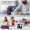 thumbnail image 4 of Dteck Wallet for Samsung Galaxy Z Fold 3 Case with Built-in Glass Screen Protector, Soft PU Leather Card Holder Flip Kickstand Protective Case for Z Fold 3 5G,Deep Purple, 4 of 7