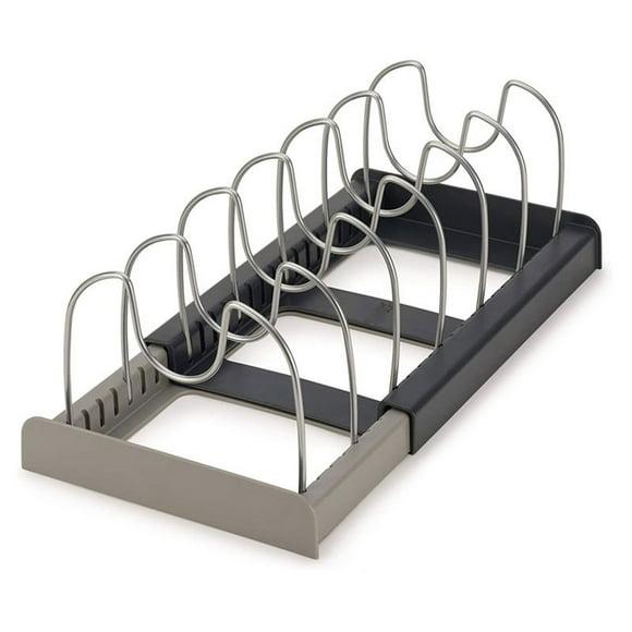 Yeacher Pot and Pan Organizer Rack Kitchen Rack Organizer for Lid Pots Pans Stainless Steel Adjustable Shelf