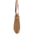 thumbnail image 4 of Bolso de mano de paja informal de verano, bolso de hombro tejido de gran capacidad para vocación de playa de verano Rojo Verde, 4 of 5