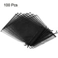thumbnail image 3 of Uxcell Fruit Protection Bags 9x6" Nylon Fruit Netting Cover Bags with Drawstring for Garden Fruits Black 100Pack, 3 of 6