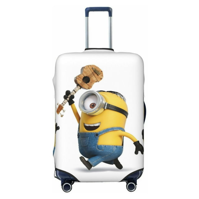 Cute Anime Cartoon Minions Travel Suitcase Protective Cover Trunk Case Washable Elastic Luggage Cover Fits Medium Suitcase Protector Baggage With Concealed Zipper Gifts