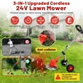 thumbnail image 4 of Weed Eaters Cordless with 2025 Upgraded Wheels, Tanbaby 3-in-1 Battery Powered, 6 inch Grass Trimmer & String Trimmer/Edger Kit for Lawn Garden Trimming, 4 of 10