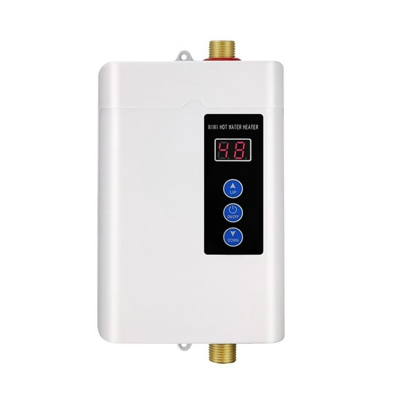 3800W Electric Water Heater Instantaneous Tankless Instant Hot Water Heater Kitchen Bathroom Shower Flow Water Boiler ,Digital Temperature Display