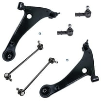 Detroit Axle - 6pc Front Control Arms Kit for 2004-2012 Mitsubishi Galant, 2006-2012 Eclipse, Lower Control Arms Sway Bars Tie Rods Replacement