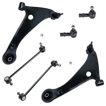 Detroit Axle - 6pc Front Control Arms Kit for 2004-2012 Mitsubishi Galant, 2006-2012 Eclipse, Lower Control Arms Sway Bars Tie Rods Replacement