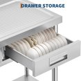 thumbnail image 4 of Ataucjin Stainless Steel Laundry Utility Sink, Freestanding Single Bowl Kitchen Sink with Hot & Cold Water Faucet, Built-In Wash Board, Drawer, Drain Basket, Dish Rack for Laundry Room, Garage, 4 of 7