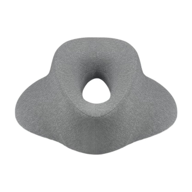 Almohada de masaje SPA para el hogar, reposacabezas de masaje transpirable y práctico para el descanso facial. gris