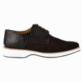 thumbnail image 5 of LIBERTYZENO Mens Casual Shoes Textile And Lizard Print Leather Lace-Up Oxford Casual Shoes For Mens Gutta Brown 13, 5 of 7