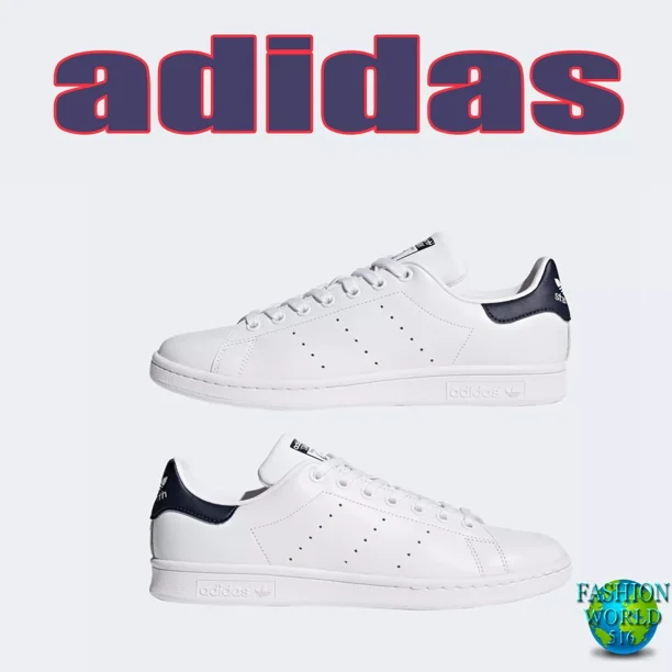 Adi - das Men's Stan Smith Shoes Size 10 M20325 Core White /Core White /Dark Blue