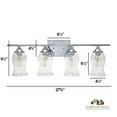 thumbnail image 2 of Hamilton Hills 28"" Classical Polished Chrome Vanity Light | 2700K LED Bulbs Included, 2 of 6