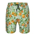 thumbnail image 4 of Kdxio Tangerine Pattern Mens Casual Shorts - Drawstring Summer Beach Sports Shorts for Men, 4 of 9