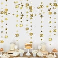thumbnail image 3 of Cheerland Gold 30th Birthday Decorations Number 30 Circle Dot Twinkle Star Garland Metallic Hanging Streamer Bunting Banner Backdrop, 3 of 5