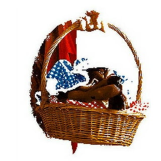 Little Red Riding Hood Brown Woven Basket for Adult With a Red Burlap  Flower Green and Red Ladybug Cloth Costume Accessory Ready to Ship 