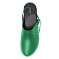thumbnail image 4 of YDN Women Closed Round Toe Slingback Clogs Mules Buckle Studded Low Thick Heeled Sandals Casual Dress Daily Shoes Size 10.5 Green, 4 of 4