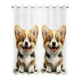 thumbnail image 2 of nqOlkjepod Outdoor Curtains for Patio Waterproof, Cute Puppy Outdoor Privacy Panels Grommet, Modern Sitting Pet Dog Watercolor Blackout Outside Curtains for Porch/Cabana/Pergola 54"x108", 2 Panels, 2 of 8