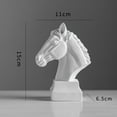 thumbnail image 4 of Decoración de estatua de cabeza de caballo, artesanía de escultura de caballo 3D, de resina para arreglo colección de decoración de gabinete , s S perfecl Estatua de cabeza de caballo, 4 of 8