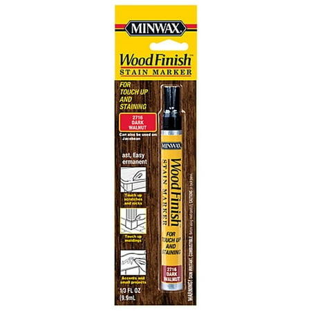 Minwax Wood Finish Stain Marker, 1/3 oz Dark (Best Finish For Walnut Wood)