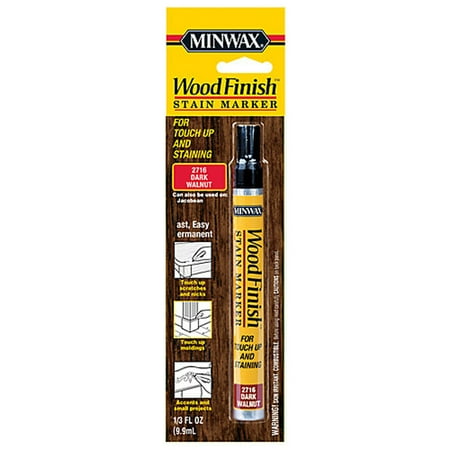Medium Walnut Finish - Minwax Wood Finish Stain Marker, 1/3 oz Dark Walnut