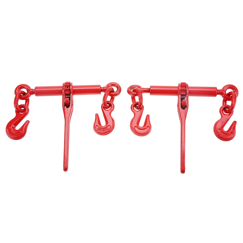 Details about   2x Load Binder Ratcheting Lever Chain Hook Tie Down Rigging Equipment 1/4-5/16" 