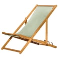 thumbnail image 2 of F. Corriveau International - Outdoor Deck Chair, Three Reclining Levels, Wooden Frame, Jade, 2 of 7