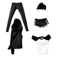 thumbnail image 4 of Kokiya 1/6 Female Figure Clothes Female Jogging Tracksuit Set Fashion Casual Tracksuits Black, 4 of 7